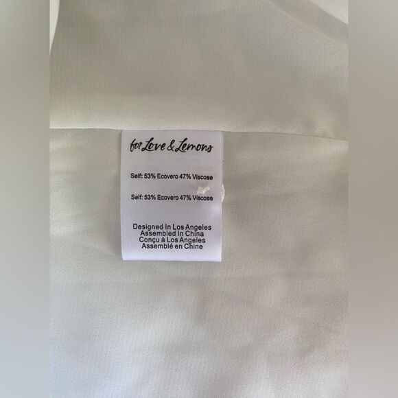 For Love & Lemons Lucy Mini Dress White Satin Sleeveless Sz Medium NWT - Picture 11 of 14